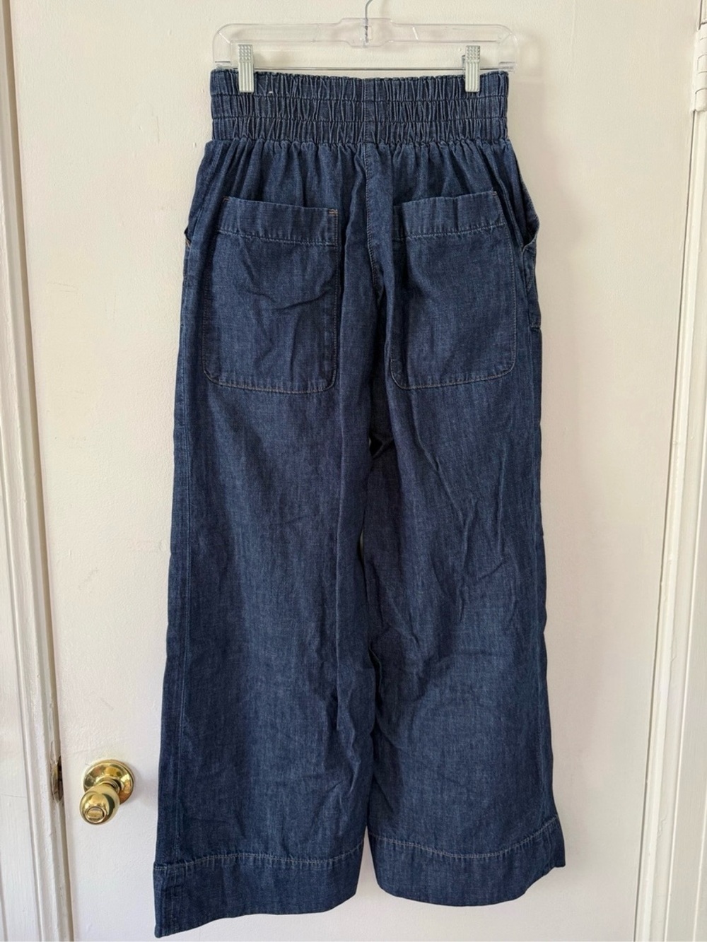 We The Free Breezy Denim Pull-On Jeans Cobalt mid rise wide leg breathable soft - Picture 5 of 5